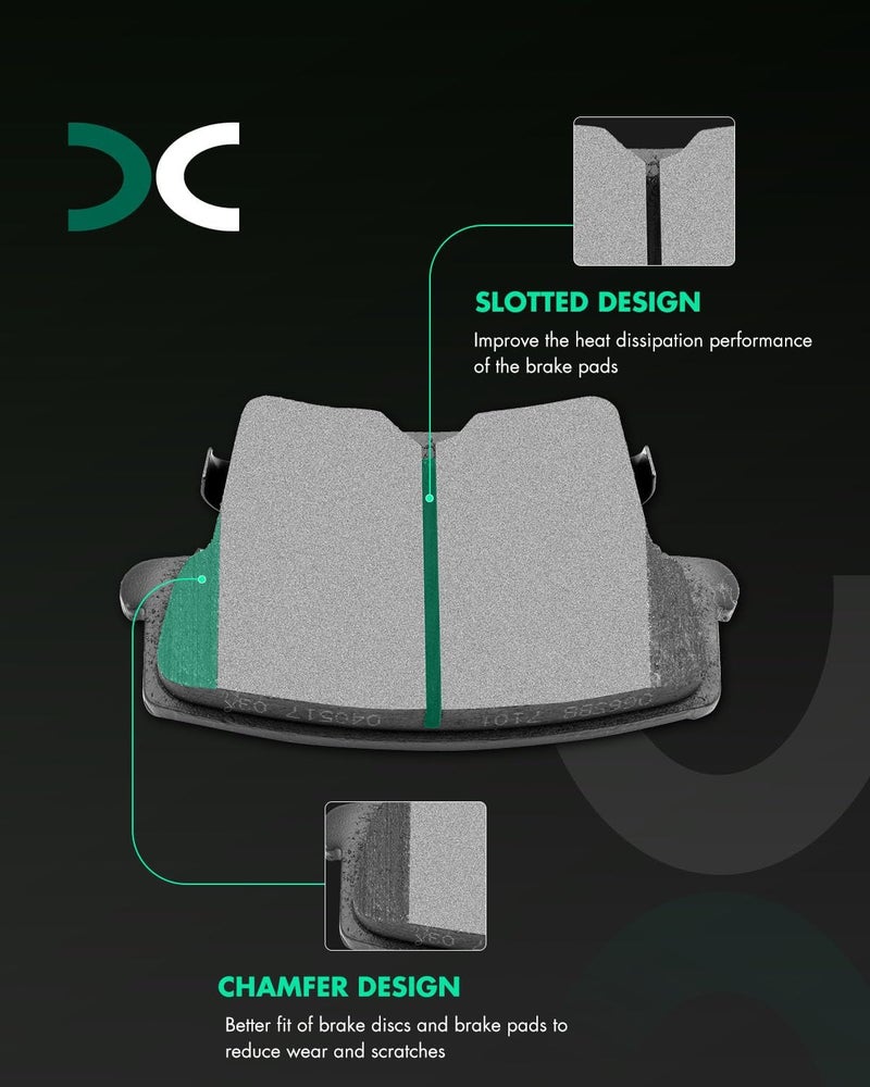 SCITOO مجموعة وسادات الفرامل السيراميكية D1057 الخلفية تناسب كرايسلر 300 2005-2019، لدودج تشالنجر 2009-2019، لدودج تشارجر 2006-2019، لدودج ماغنوم 2005-2008 - Image 2